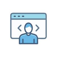Web Developer Icon Web Design, Coding, Programming Concept vector