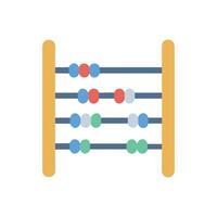Colorful abacus on White backdrop for mathematical learning tool vector