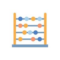 Flat illustration of a simple abacus on White Background vector