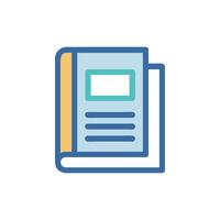 Stylized illustration of open book with text layout vector
