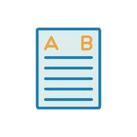 Simple Exam Paper Illustrating Choice A or B Options vector