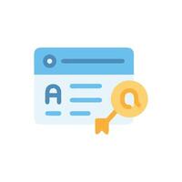 Email marketing subscription webpage interface with key element vector