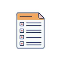 Checklist icon with checked boxes and lines graphic design vector