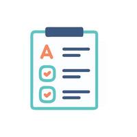 Checklist illustration in flat design on White Background vector