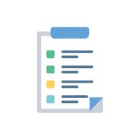 Stylized clipboard with checklist graphic illustration on White Background vector