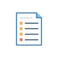 Simple flat illustration of paper sheet on White Background vector