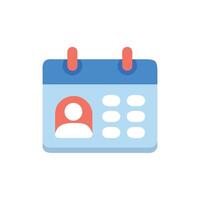 Flat Design Calendar Icon for Appointment and Scheduling vector