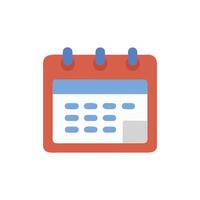 Calendar icon illustration with dates and appointment details display vector