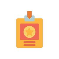 Simple flat design identity badge on White Background visual vector