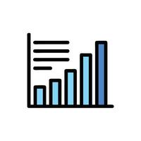 Increasing bar graph representing growth on a White Background vector