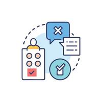 Voting process graphic illustration emphasizing choice and decision making vector