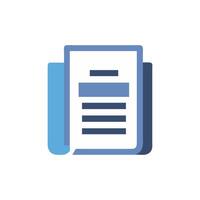 Stylized Document Icon with Text Content on White Background vector
