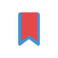 Simple bookmark design in bright, contrasting colors on White vector