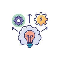 Creative ideas connecting knowledge with technology and innovation vector