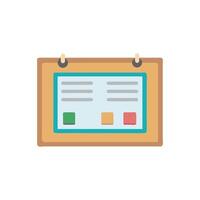 Cartoon style color coded task board for project management vector