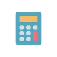 Simple calculator with rounded edges on a White Background vector