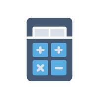 Simple calculator icon on White Background for math vector