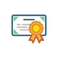 Certificate of achievement with golden seal on White Background vector