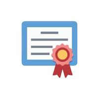 Stylized image of a certificate with a seal decoration vector