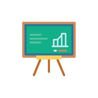 Stylized bar chart presentation on chalkboard stands out graphically vector