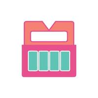 Bright makeup palette with turquoise eyeshadows and a White Background vector