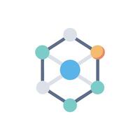 Connected nodes forming a network with geometric precision vector