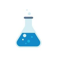 Illustration of Erlenmeyer flask with bubbling liquid on White Background vector