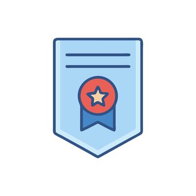 Stylish Certificate Icon Representing Achievement, Award, and Recognition