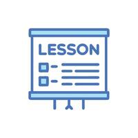 Simplified lesson whiteboard illustration with a list of items vector