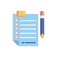 Minimalist Checklist with Pencil Icon for Task Management vector