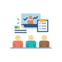 Flat design showing a selection process with candidates vector