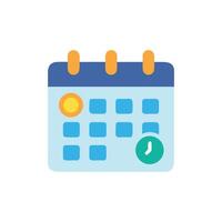 Stylized calendar icon with appointment reminders and scheduling features vector