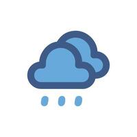 Cartoon clouds with rain drops on a White Background vector