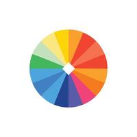 Colorful segmented circle flat design on a White Background vector