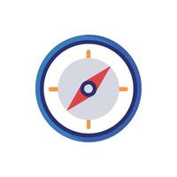 Simple flat compass navigation travel direction guidance icon vector