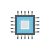 Microchip processor illustration on a White Background vector