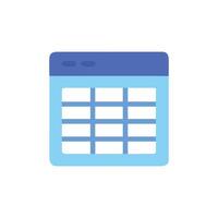 Simple flat design grid template icon for data illustration vector