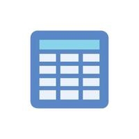 Flat Design Calculator Icon on White Background Illustration vector