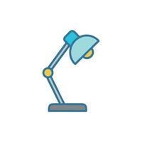 Illustration of an adjustable desk lamp on White Background vector