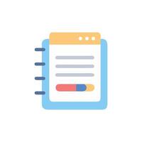 Simple progress report on a notepad for business purposes vector