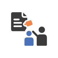 Document review and approval process with digital signature concept vector