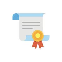 Simple Flat Design Certificate with Seal, isolated on White vector