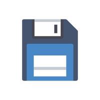 Iconic floppy disk representing data storage in retro style vector