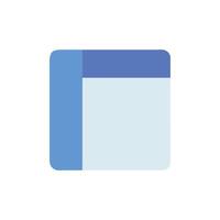 Minimalist blue calendar block icon for scheduling and planning vector
