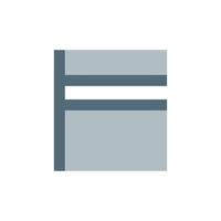 Minimalist icon showing folder with documents on White Background vector