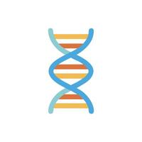 Minimalistic DNA double helix structure on White Background vector