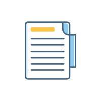 Flat design icon illustration of document with text lines vector