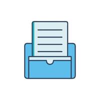 Folder with documents icon illustration on a White Background vector
