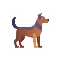 Dog Illustration in Flat Style with Simple Shape vector