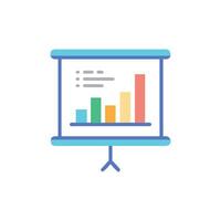 Presentation chart showcasing business data analysis for growth vector